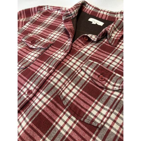 Cleo and Wolf Women's Size M Shacket Plaid Red 100% Cotton - Picture 2 of 14